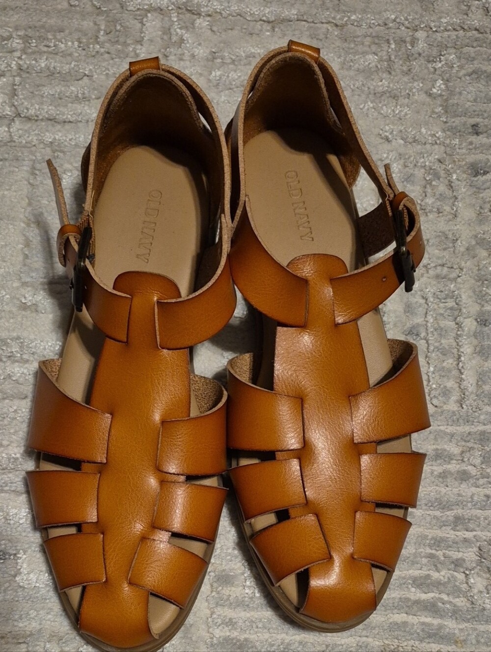 Old NAVY Women Tan Closed-Toe Fisherman Sandals